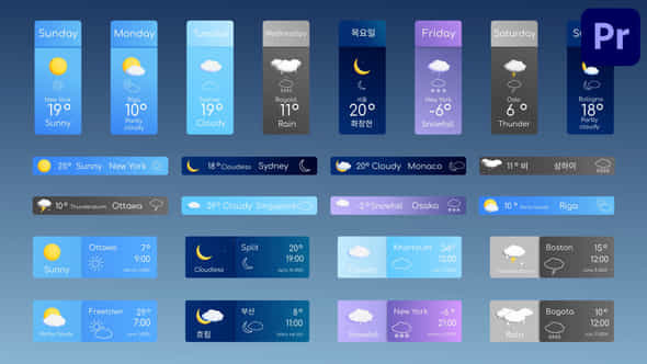Weather Bars For Premiere Pro - VideoHive 54360032