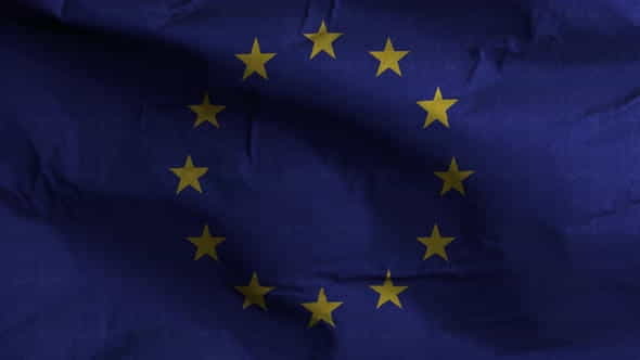 EU Flag Textured Waving Background - VideoHive 29972385