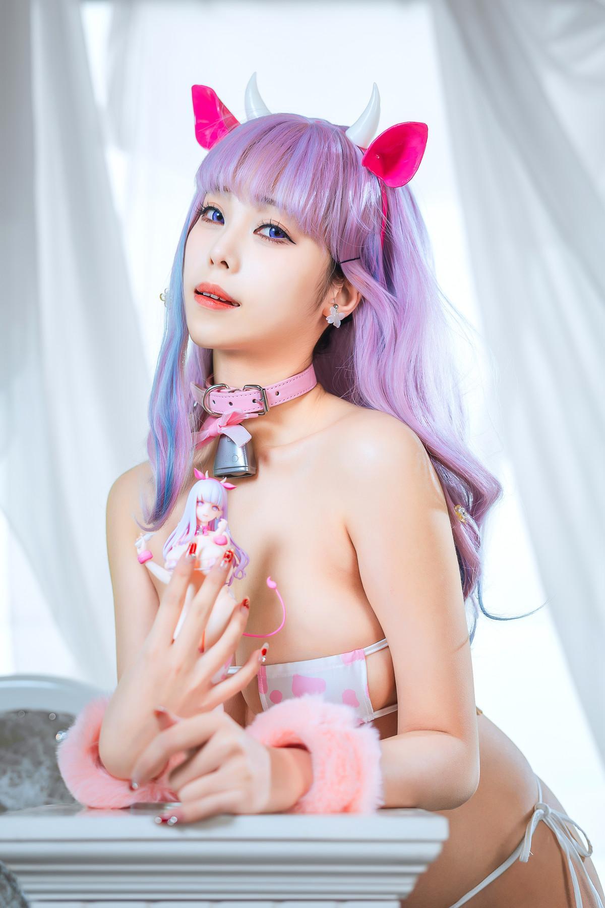 Cosplay 蜜汁猫裘Mizhimaoqiu 普利茅斯 奶牛装ver Set.01(2)