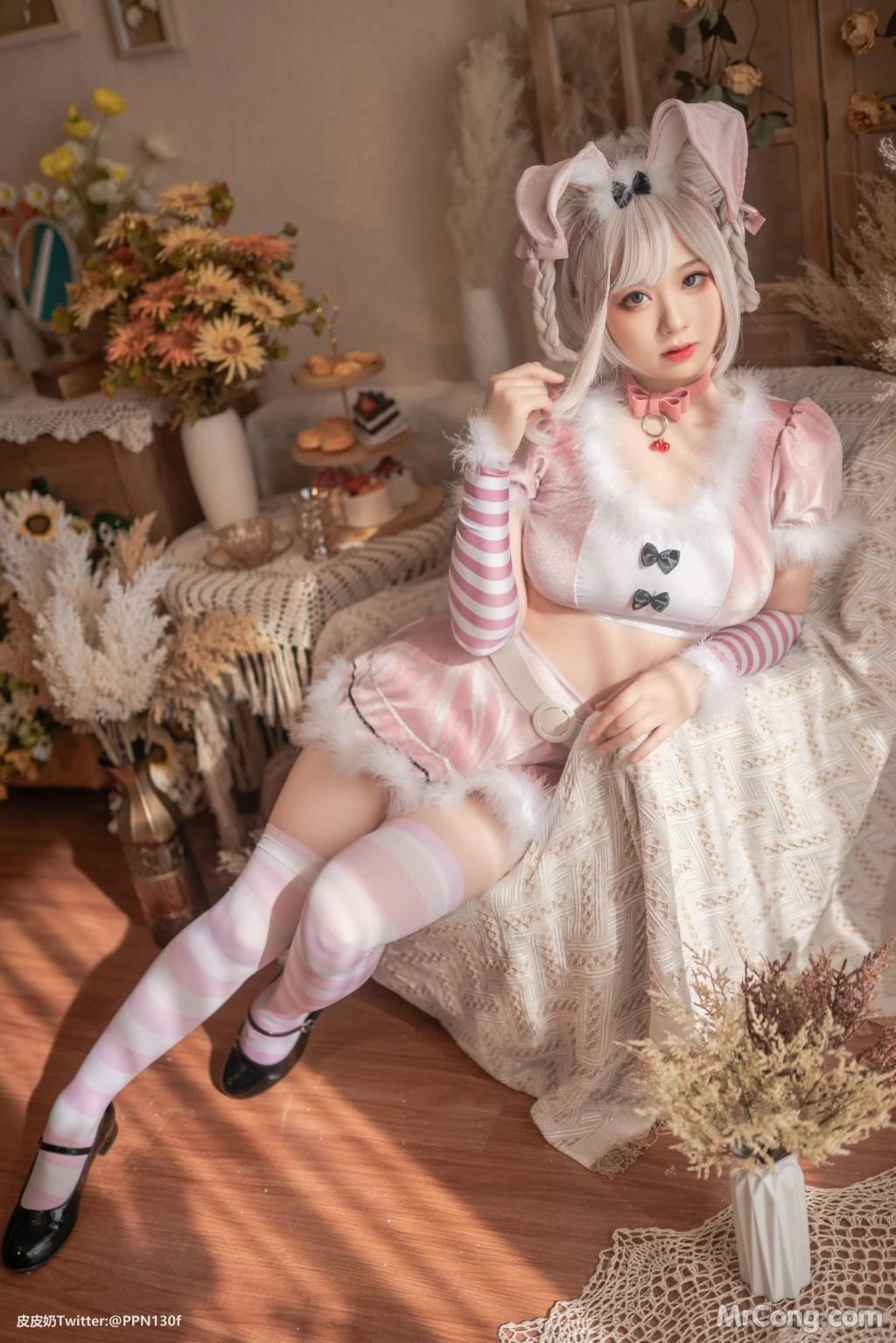 Coser@皮皮奶可可爱了啦: 粉色兔兔 (70 photos)(9)