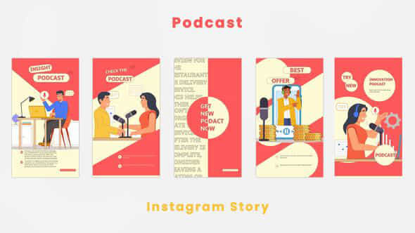 Live Podcast Instagram Story - VideoHive 44420147