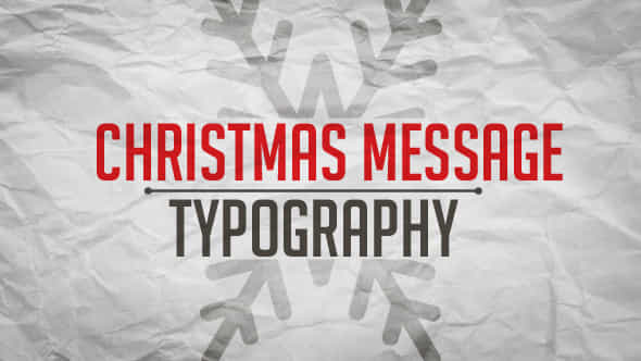 Christmas Message - VideoHive 3473727