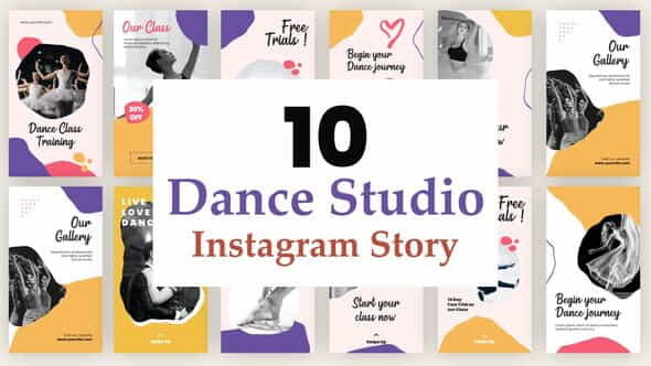 Dance Studios Instagram Stories - VideoHive 34368130