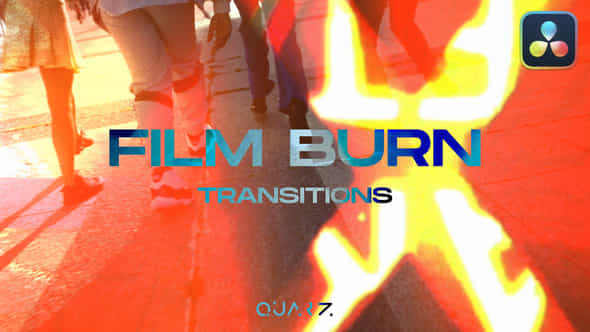 Film Burn Transitions For Davinci Resolve - VideoHive 52360099