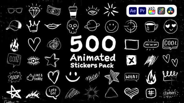 Animated Stickers Pack - VideoHive 43507218