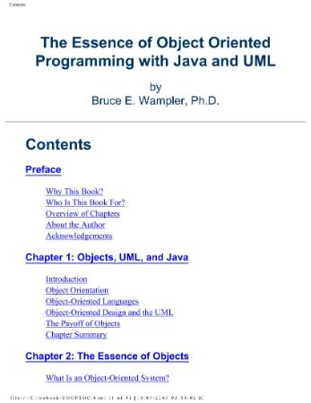 The Essence of Object-Oriented Programming with Java and UML