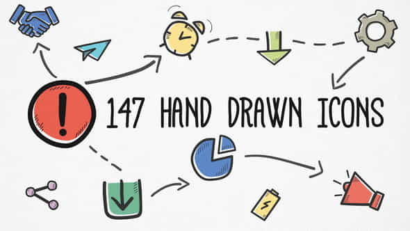 Hand-drawn Icons Pack - VideoHive 24679670