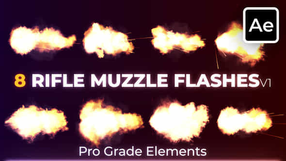 Rifles Muzzle Flashes - VideoHive 45527003