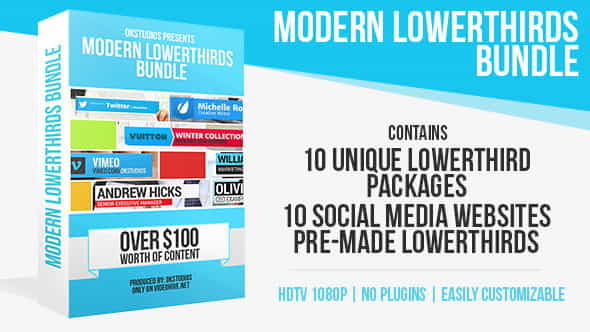 Modern Lower Thirds Bundle (10 - VideoHive 5675117