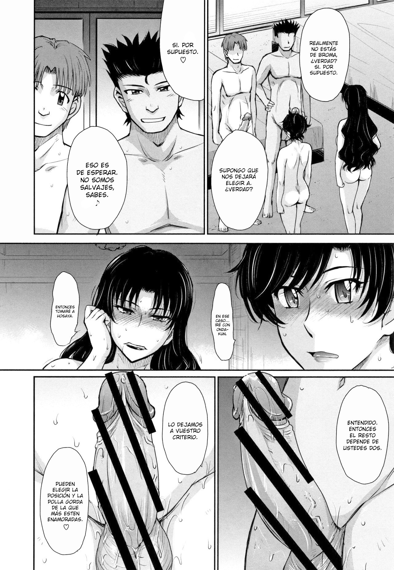 [Tsukino Jyogi] Hitozuma, Mitsu to Niku [Spanish] [Lozlauro]