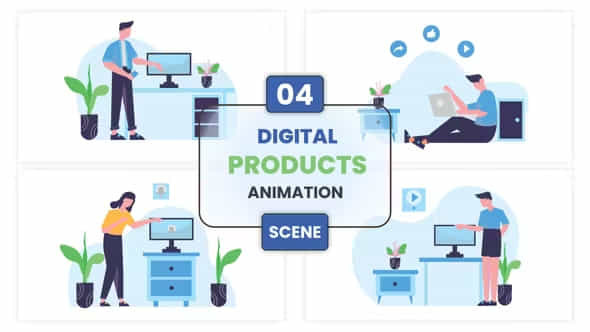 Manufacture Digital Products Concept Illustration Scene - VideoHive 52636209
