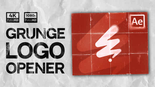 Grunge Logo Opener - VideoHive 55384506