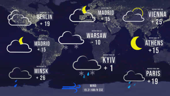 Weather Forecast IconsDav - VideoHive 46350838