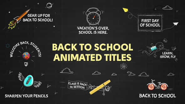 Back To School Animated Titles - VideoHive 59186119