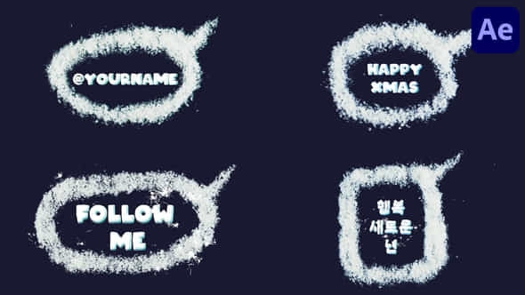 Christmas Snow Speech Bubbles After Effects - VideoHive 55861342