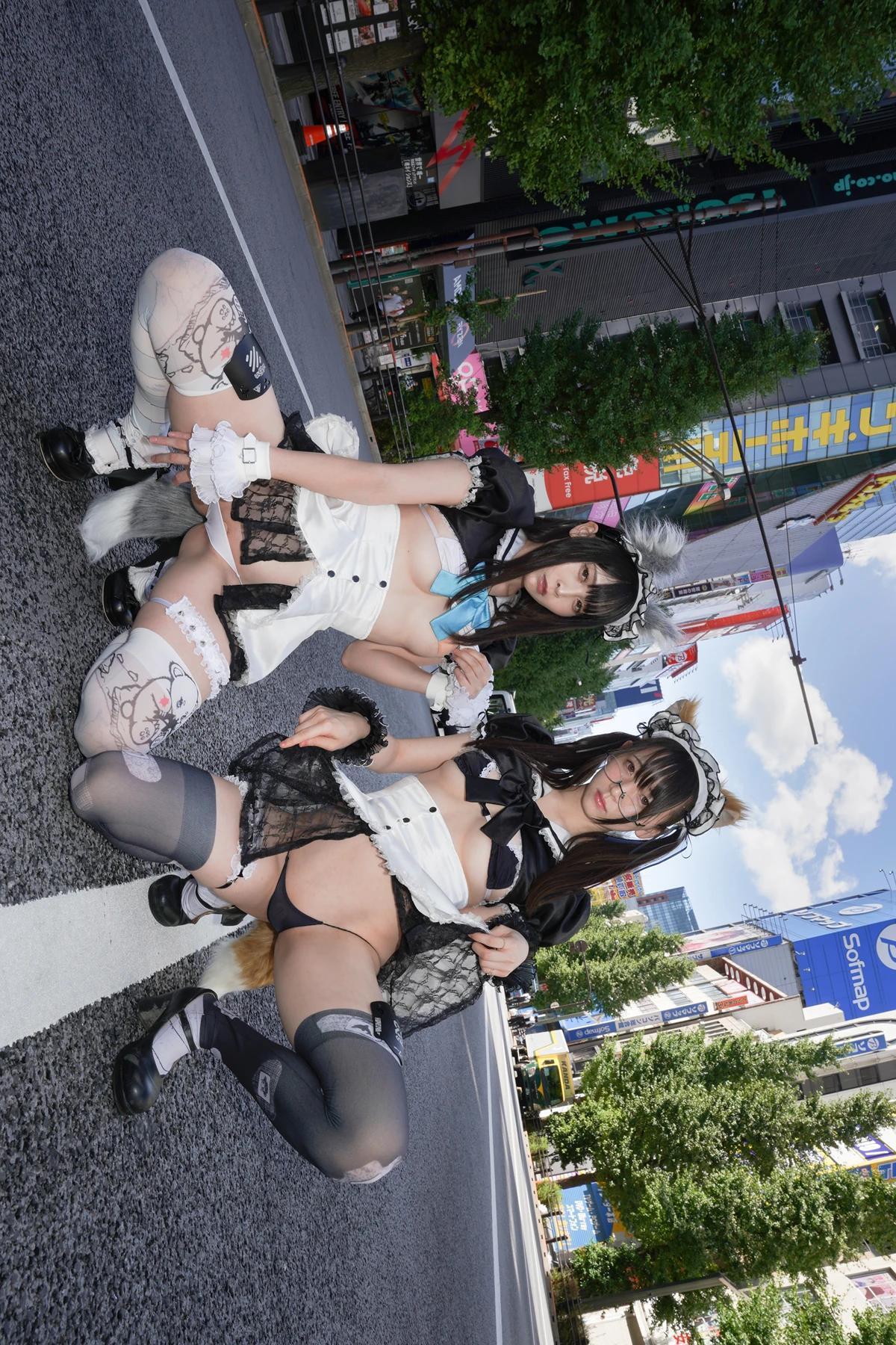 Sui Utatane うたたね翠, Mizuna Shione 水那しおね, 写真集 「野生のメイドがあらわれた！」 Set.02(29)