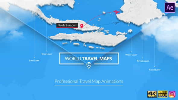 World Travel Maps - VideoHive 23191952