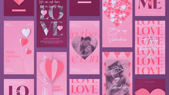 Valentines day Stories - VideoHive 43242572