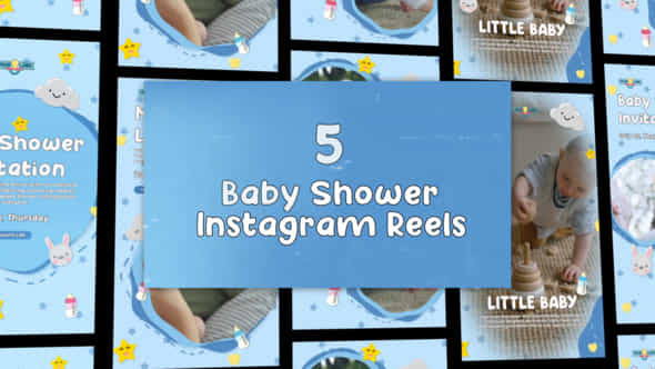 Baby Shower Instagram Pack Mogrt - VideoHive 53330854