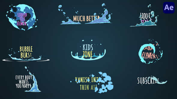 Liquid Cartoon Titles - VideoHive 37893591