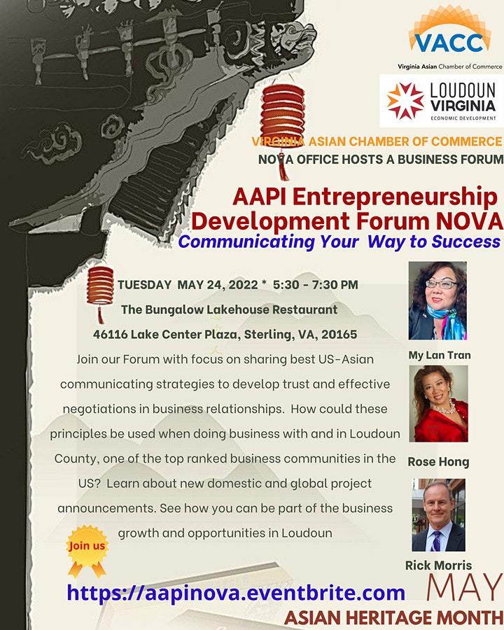 Virginia Asian Chamber Of Commerce Hosts NOVA AAPI Entrepreneurship Development Forum 