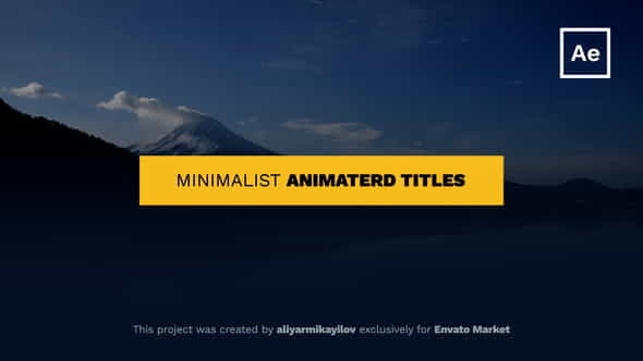 Minimalist Animated Titles - VideoHive 34146249