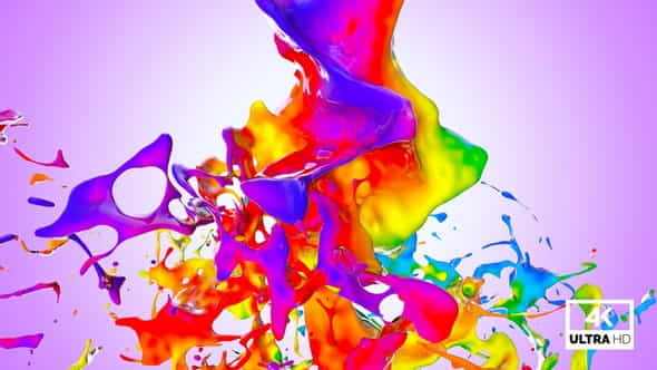 Multicolor Paint Jet Stream Splash - VideoHive 33429201