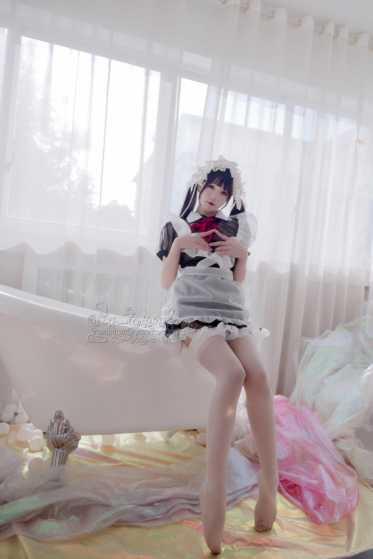 Cosplay 黏黏团子兔 黑白女仆(4)