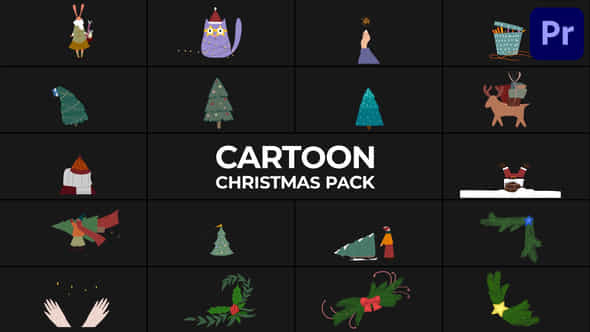 Cartoon Christmas Animations For Premiere Pro - VideoHive 48947580