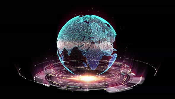 Futuristic Holographic Earth Head Up - VideoHive 24436135