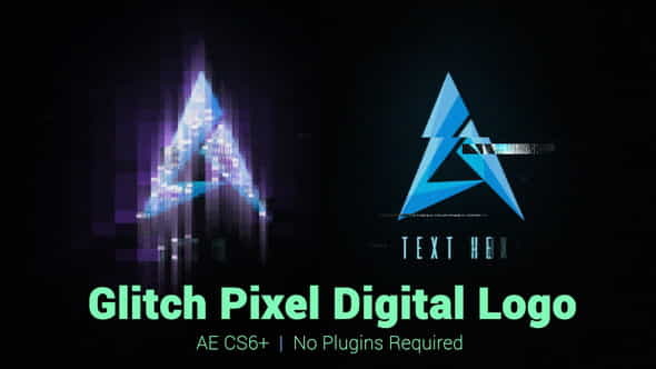 Glitch Pixel Digital Logo - VideoHive 21987563