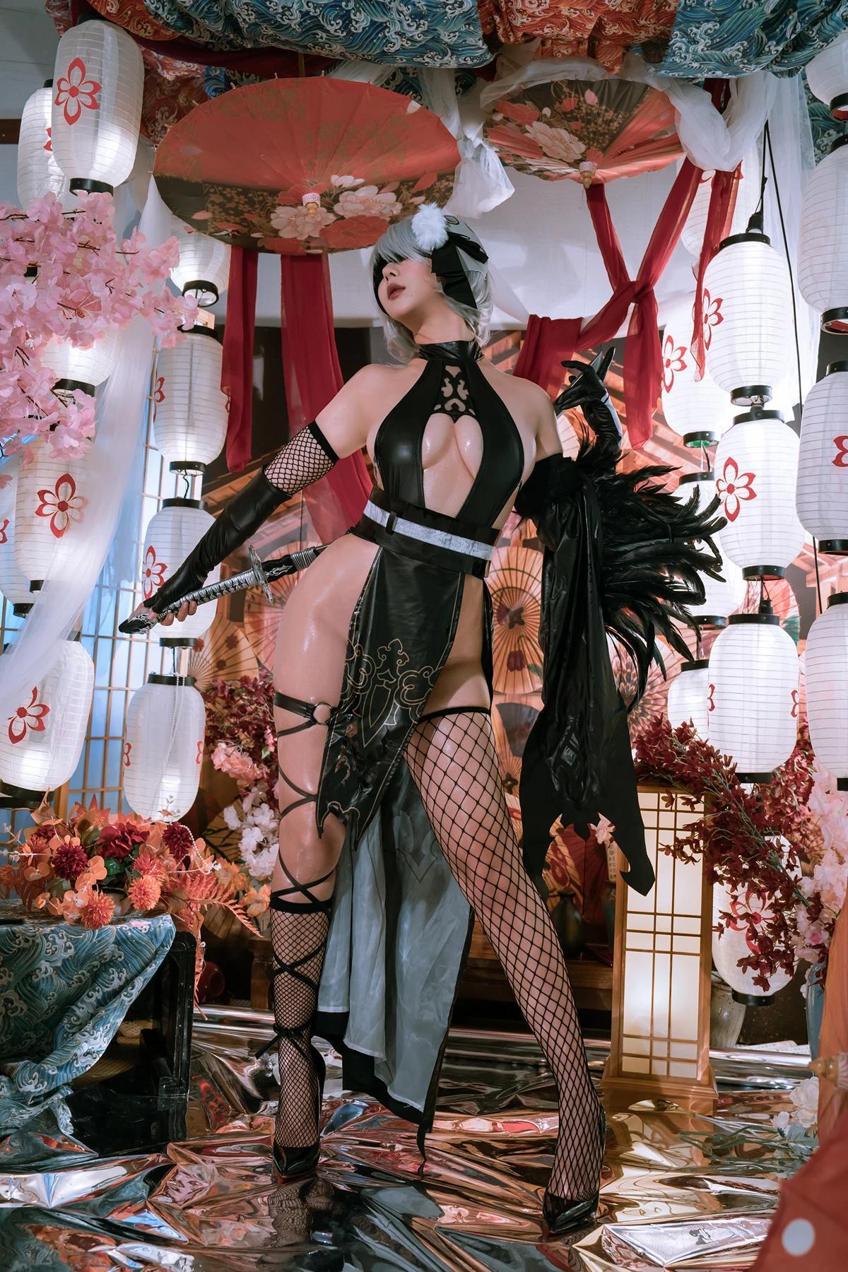 Cosplay 云溪溪Yunx1x1 & 奶桃 – 2B本 YoRHa No.2 Type B 下 Set.01(1)