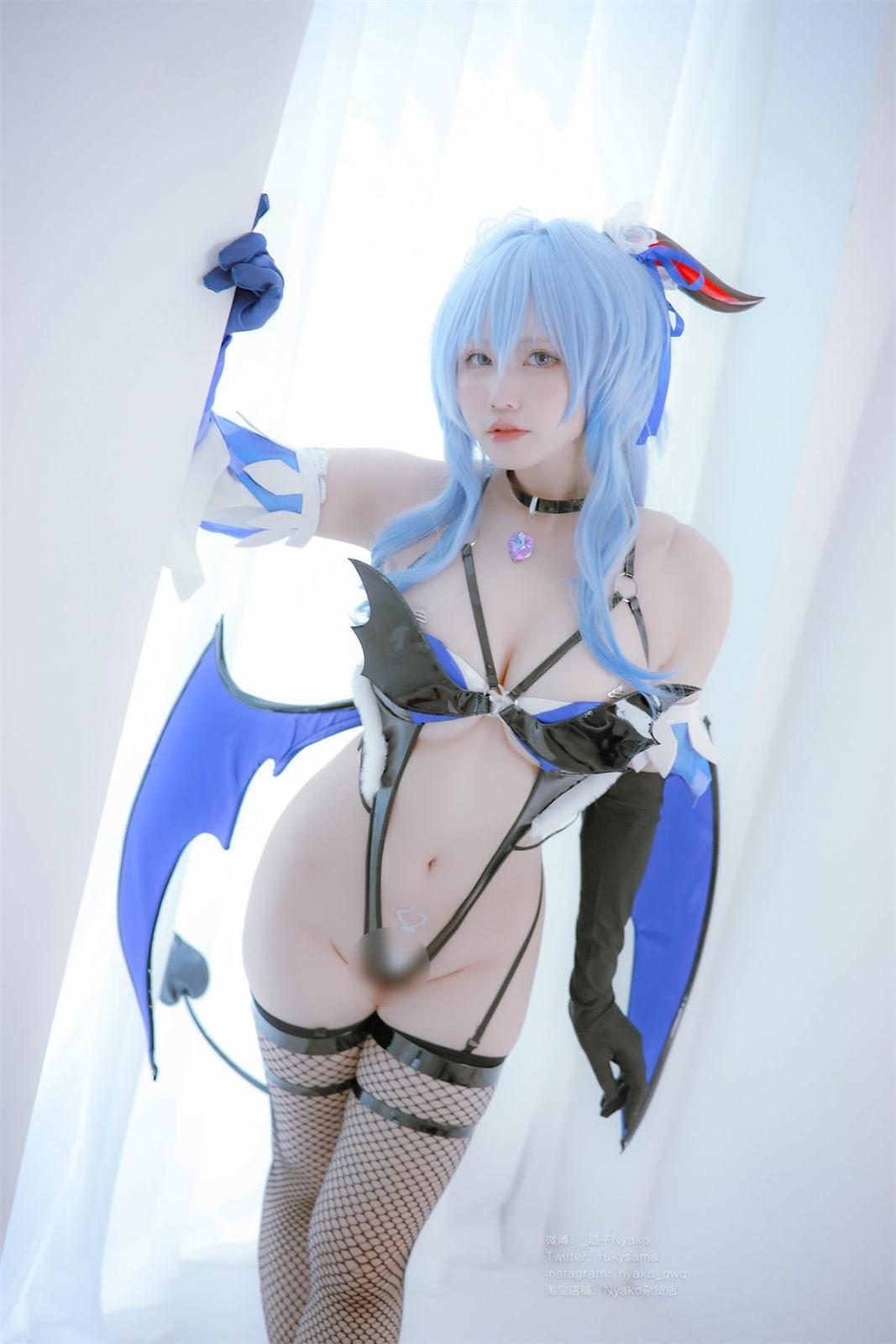 Cosplay Nyako喵子 原神 甘雨魅魔(7)