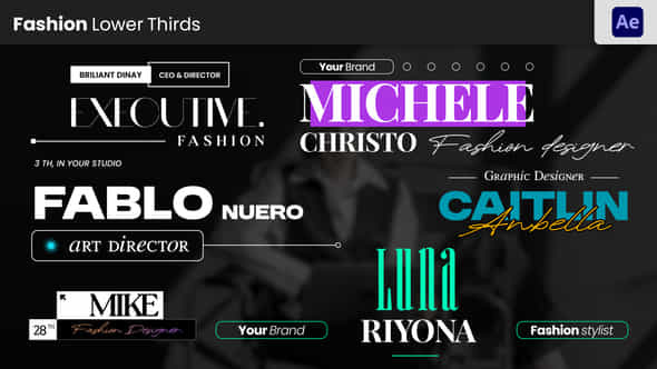 Fashion Lower Thirds - VideoHive 57236658