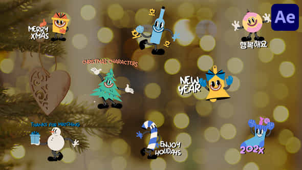 Christmas Characters Titles For After Effects - VideoHive 54791263