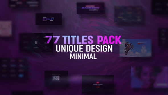 77 Titles Pack - VideoHive 31167937