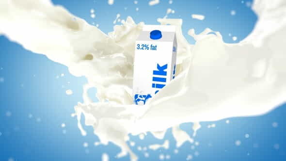 Milk Splash With Box Element - VideoHive 33333922