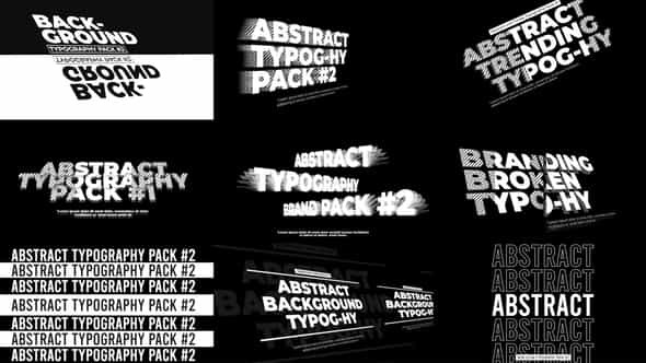 Abstract Typography Pack - VideoHive 29991772