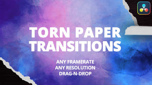 Torn Paper Transitions For Davinci Resolve - VideoHive 48738213