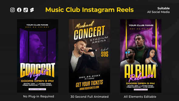 Music Club Instagram Reels - VideoHive 49562058