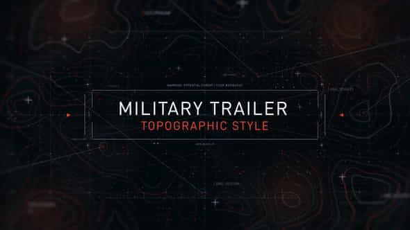 Topographic Military Trailer - VideoHive 44186494