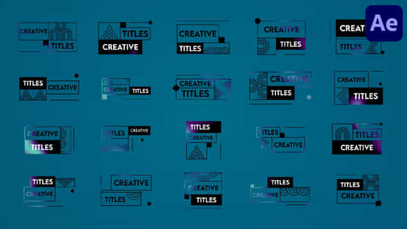 Creative Modern Titles - VideoHive 40487081
