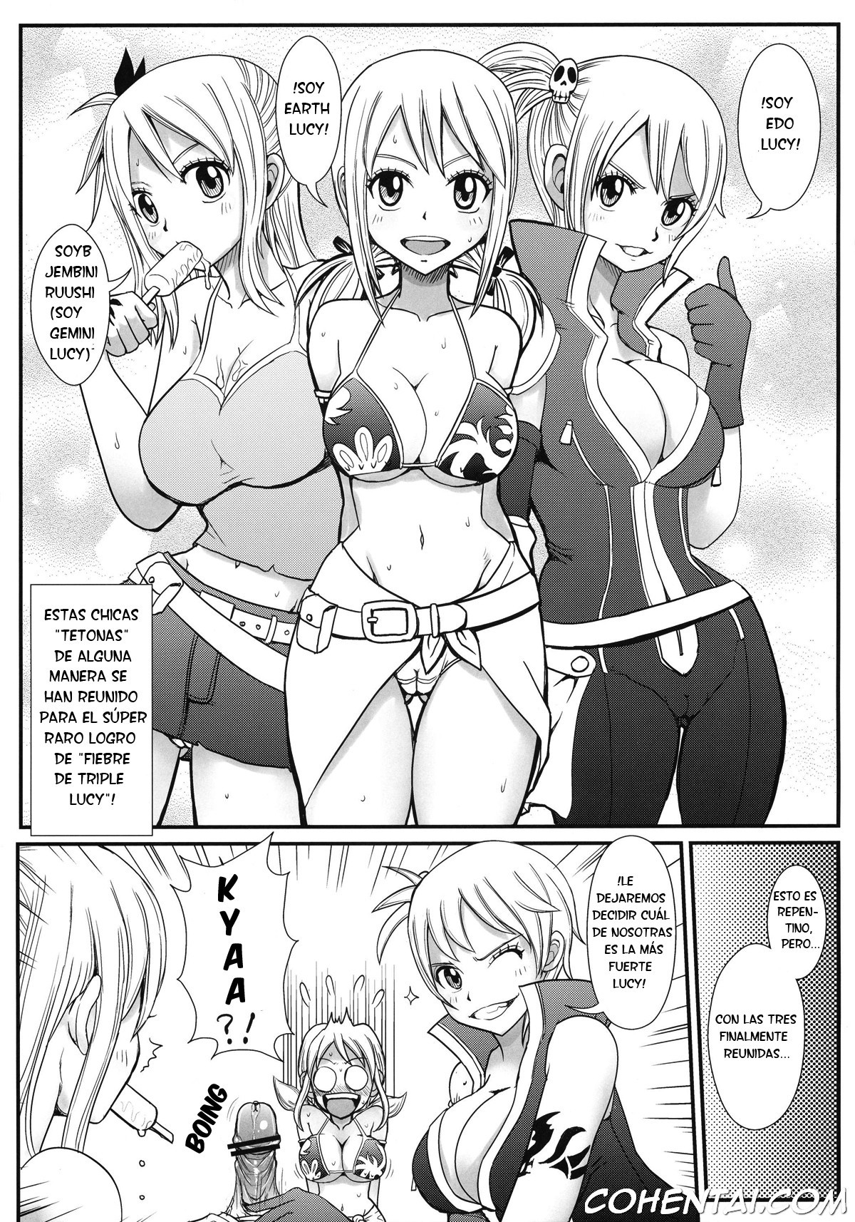 Double Lucy (Fairy Tail) xxx comics manga porno doujin hentai español sexo 