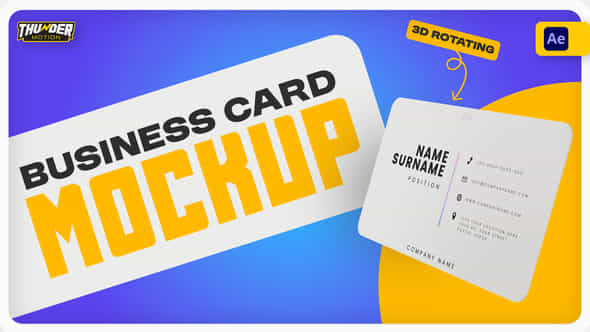 3D Rotating Business Card Mockup - VideoHive 54244790