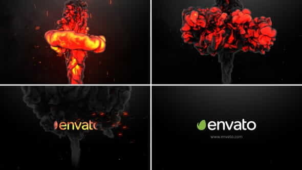 Fire With Smoke Collision Logo - VideoHive 27481770