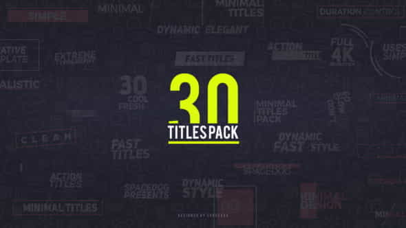 30 Titles Pack | Corporate - VideoHive 19685919