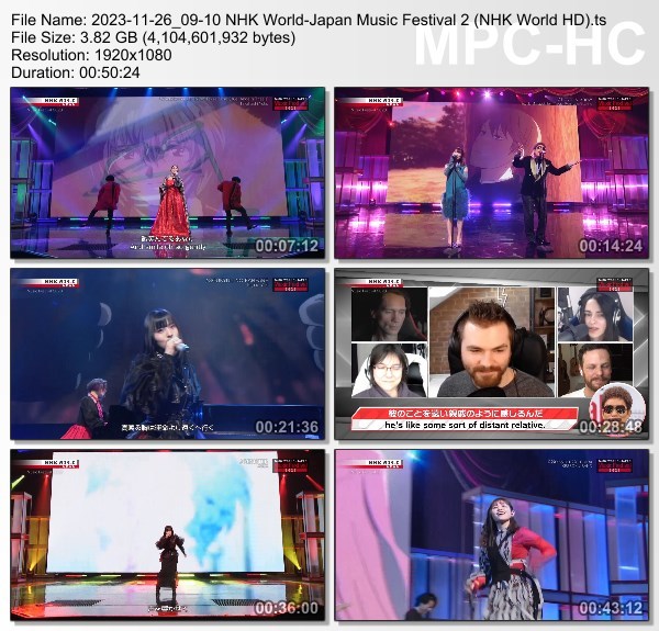 [TV-Variety] NHK WORLD-JAPAN Music Festival 2023 Part 2 (NHK World 2023.11.26)