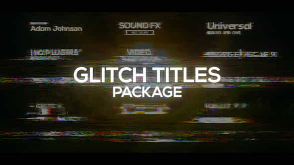 Glitch Titles Package - VideoHive 38704212