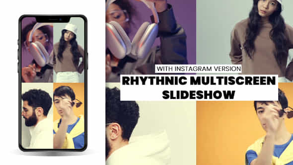 Dynamic Rhythmic Opener Multiscreen Slideshow Instagram Tiktok Portrait Version - VideoHive 49574356
