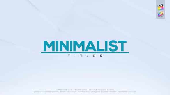 Minimalist Titles for FCPX - VideoHive 33451675